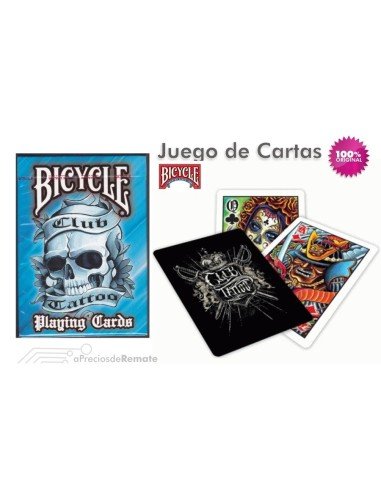 Juego de Cartas Bicycle Club Tatoo Playing Cards Baraja Pocker Originales