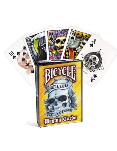Juego de Cartas Bicycle Club Tatoo Playing Cards Baraja Pocker Originales
