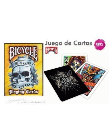 Juego de Cartas Bicycle Club Tatoo Playing Cards Baraja Pocker Originales
