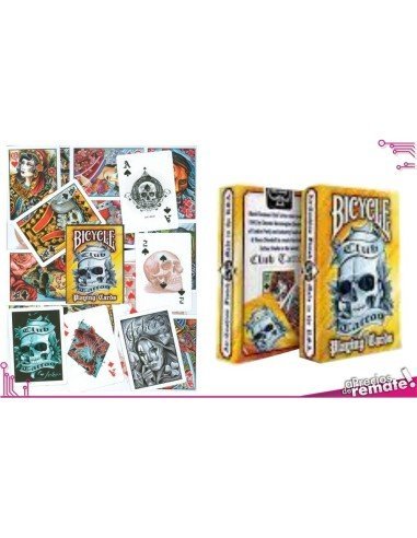 Juego de Cartas Bicycle Club Tatoo Playing Cards Baraja Pocker Originales