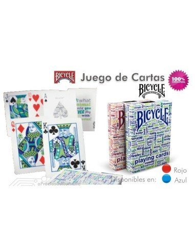 Juego de Cartas Bicycle Table Talk Playing Cards Baraja Pocker importadas