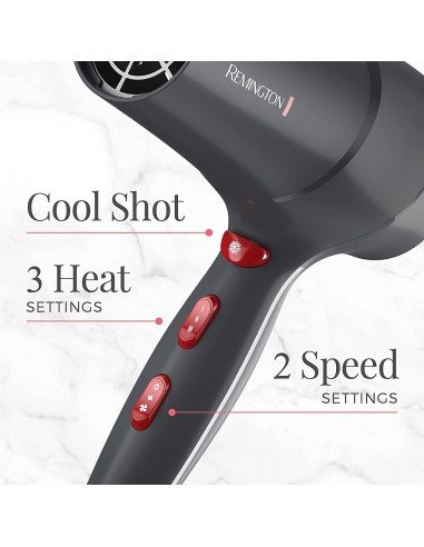 Secador Remington D3200 Tourmaline Max Comfort Hair Dryer !!
