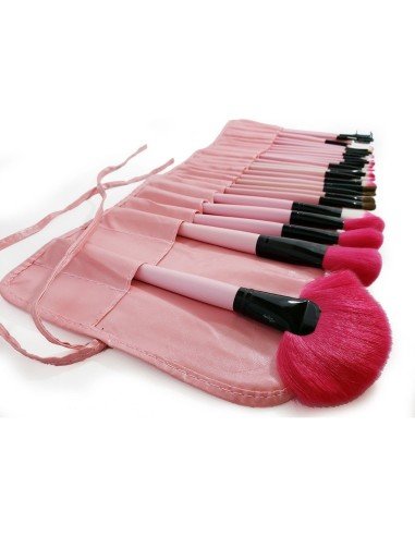 Set de 24 brochas y pinceles para maquillaje profesional