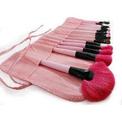 Set de 24 brochas y pinceles para maquillaje profesional