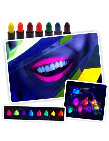 Lápiz Labial Glow Neón Fluo Brilla con la luz UV