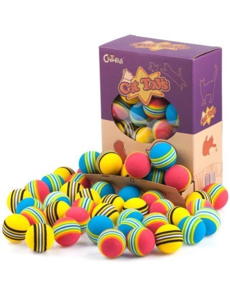Juguete x45 Bolas suaves de colores para Mascota