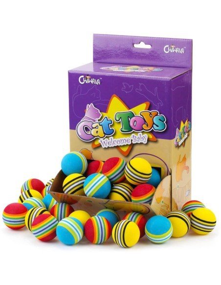 Juguete x45 Bolas suaves de colores para Mascota