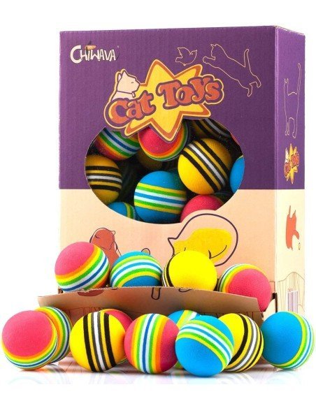 Juguete x45 Bolas suaves de colores para Mascota