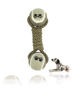 ¡  Juguete Lazo Verde Negro Bola De Tenis En Ocho Perro !! 2