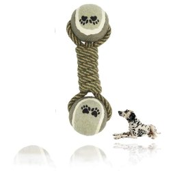 ¡  Juguete Lazo Verde Negro Bola De Tenis En Ocho Perro !!