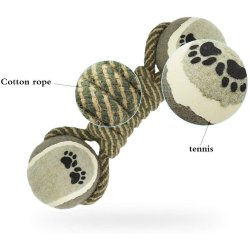 ¡  Juguete Lazo Verde Negro Bola De Tenis En Ocho Perro !!