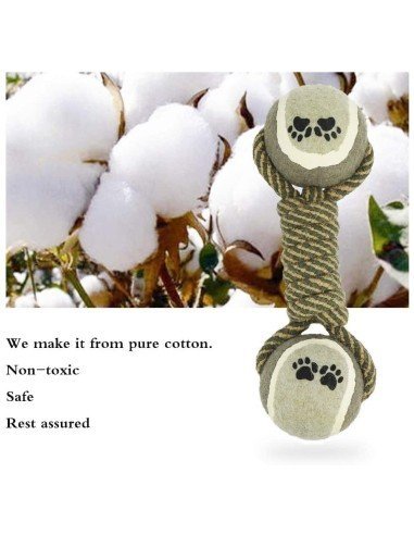 ¡  Juguete Lazo Verde Negro Bola De Tenis En Ocho Perro !!