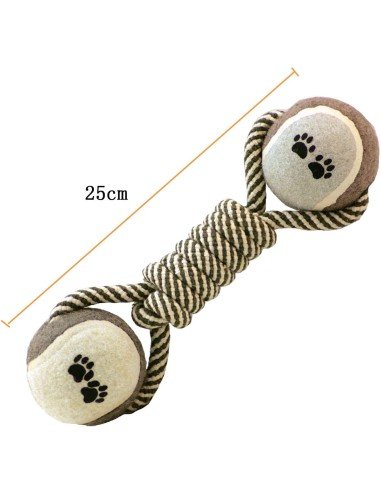 ¡  Juguete Lazo Verde Negro Bola De Tenis En Ocho Perro !!