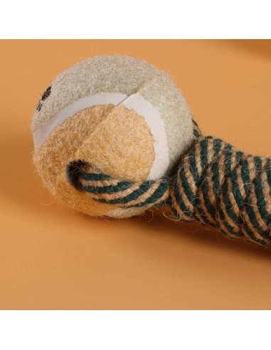 ¡  Juguete Lazo Verde Negro Bola De Tenis En Ocho Perro !!