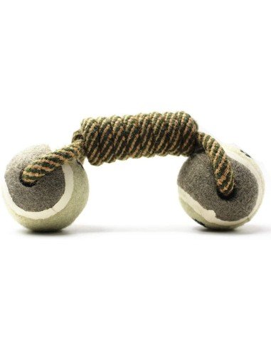 ¡  Juguete Lazo Verde Negro Bola De Tenis En Ocho Perro !!