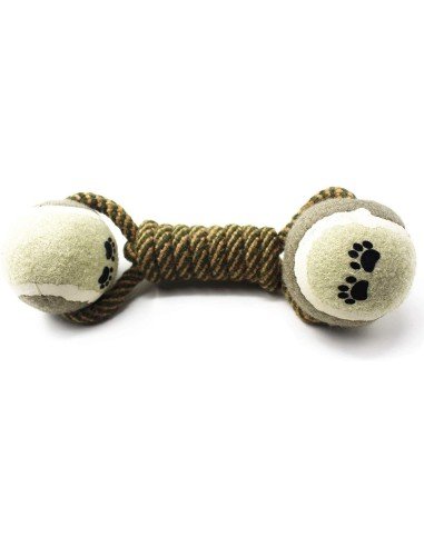 ¡  Juguete Lazo Verde Negro Bola De Tenis En Ocho Perro !!