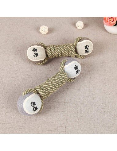 ¡  Juguete Lazo Verde Negro Bola De Tenis En Ocho Perro !!