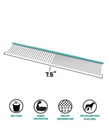 Peine para Mascotas de cerdas metálicas pelo largo