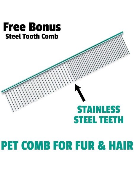 Peine para Mascotas de cerdas metálicas pelo largo Peine para Mascotas de cerdas metálicas pelo largo