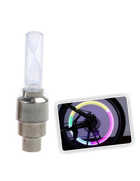 Led Tapa Válvulas de llantas con sensor en colores neón que alumbran al girar las ruedas