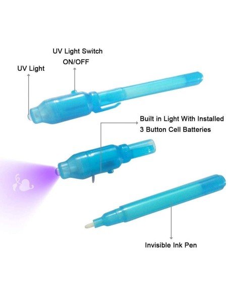 Lapicero mágico, esfero con tinta invisible Amarillo