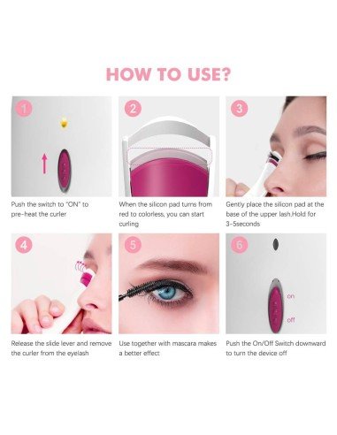 Rizador Eléctrico Pestañas Profesional enchurcador con calor