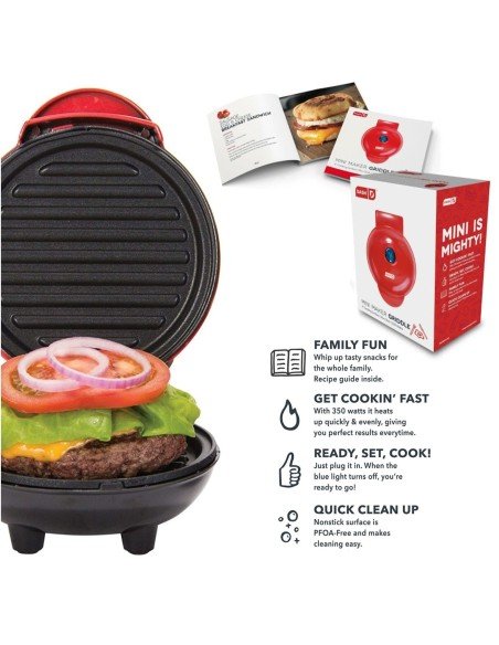 Dash Mini Maker Grill Parrilla hamburguesa Electric Grill Dash Mini Maker Grill Parrilla hamburguesa Electric Grill