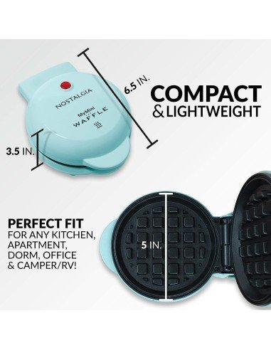 Nostalgia Mini Waffles Sanduchera eléctrica MWF5A