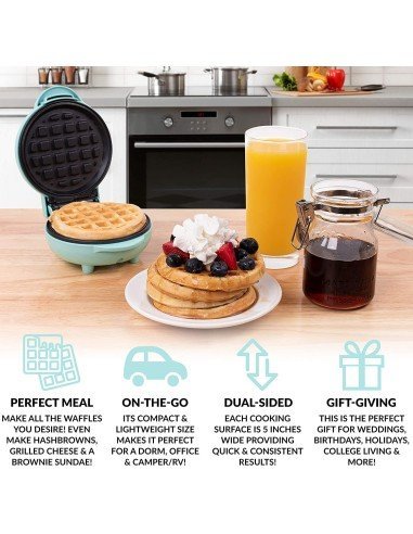 Nostalgia Mini Waffles Sanduchera eléctrica MWF5A
