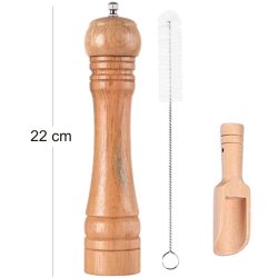 Pimentero de Madera Molino Pimienta 22cm ER