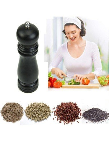 Pimetero de Madera Molino de Pimienta de 17cm