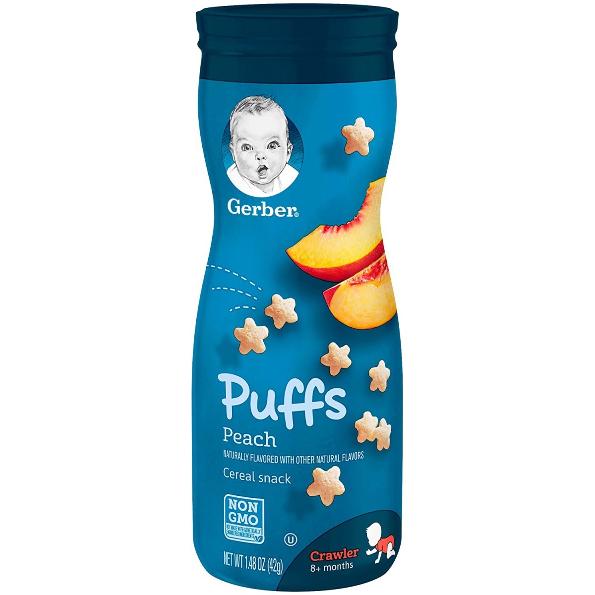 Gerber Puffs Cereal Snack, Banana, Strawberry Apple