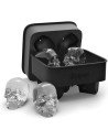 Molde de silicona para hacer 4 calaveras de hielo Skull