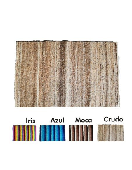 Tapete En Fibra Natural De 110x70 Cm Decoración Hogar