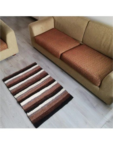 Tapete En Fibra Natural De 110x70 Cm Decoración Hogar