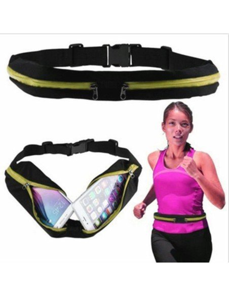Correa deportistas Cinturón con Bolsillo canguro para celular Running Bumbana