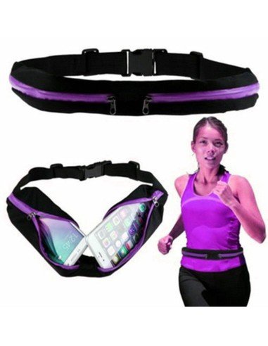 Correa deportistas Cinturón con Bolsillo canguro para celular Running Bumbana