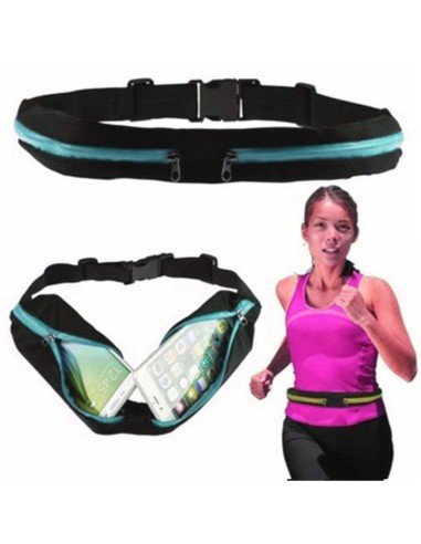 Correa deportistas Cinturón con Bolsillo canguro para celular Running Bumbana