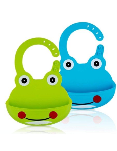 Set x2 Baberos de Silicona Animal 