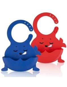 Set x2 Baberos de Silicona Animal  2