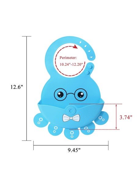 Babero de Silicona Animal Marino Baby Bib Sea