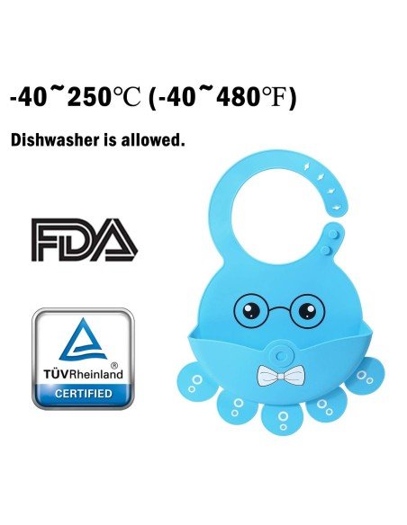 Babero de Silicona Animal Marino Baby Bib Sea