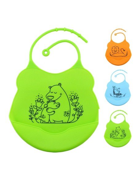 Kit x3 Baberos de Silicona Baby Bib  Kit x3 Baberos de Silicona Baby Bib
