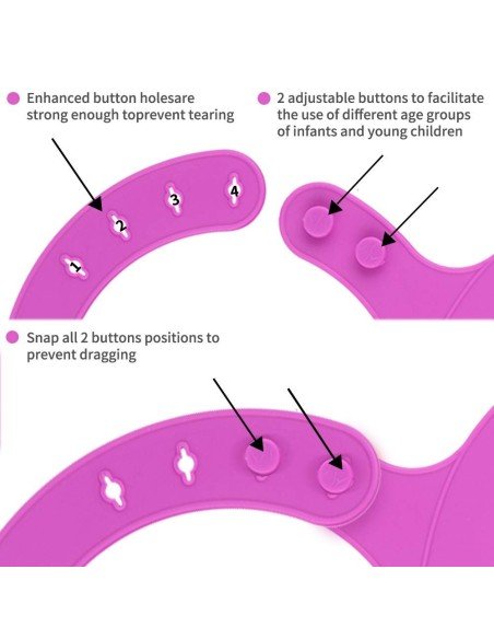 Babero de Silicona Animal Baby Bib  Neón