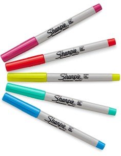 Sharpie Punta UltraFina Marcador Permanente  5 unidades) 2