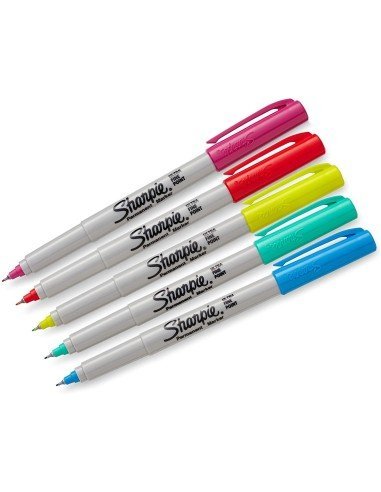Sharpie Punta UltraFina Marcador Permanente  5 unidades)