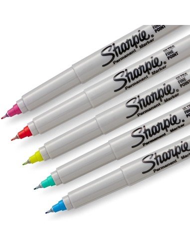 Sharpie Punta UltraFina Marcador Permanente  5 unidades)