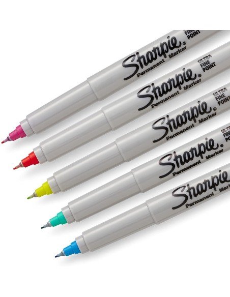 Sharpie Punta UltraFina Marcador Permanente  5 unidades)