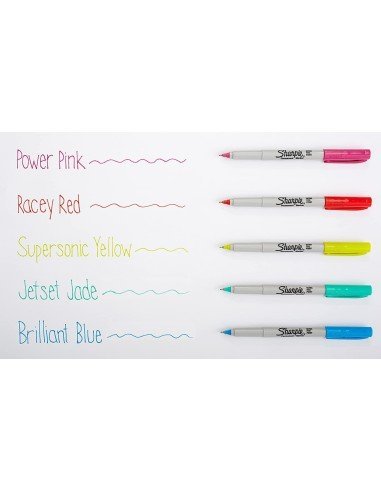 Sharpie Punta UltraFina Marcador Permanente  5 unidades)