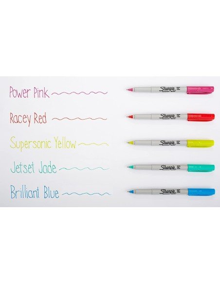 Sharpie Punta UltraFina Marcador Permanente  5 unidades)